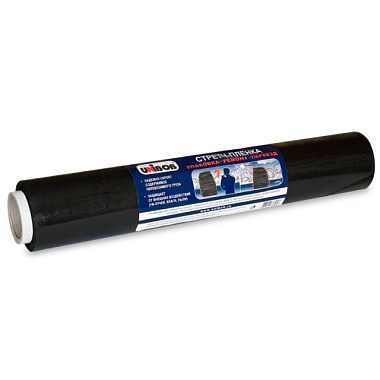 Пленка стретч Unibob черная 23 мкм 450 мм*100 м 69698***