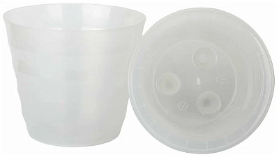 Горшок Live-in-green Лаура пластиковый с вкладкой прозрачный 2,3 л ЛР17-00