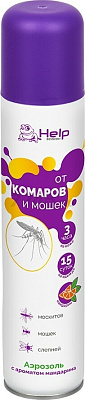 Аэрозоль Help от комаров и мошек репеллентный Цитрус 200 мл 