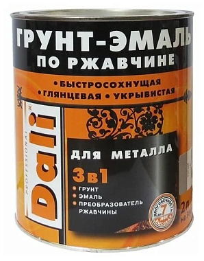 Грунт-эмаль Рогнеда Dali по ржавчине гладкая коричневая RAL8017 2 л 20424