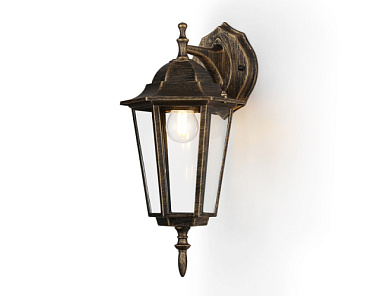 Светильник Ambrella ST2019 GD/BK/CL уличный настенный зол/черный/прозр IP54 E27 max 40W 360*150*210