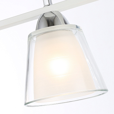Люстра Ambrella TR303233/3 WH/CH/CL/FR бел/хром/про/бел мат E27*3 max 60W 550*120*250**