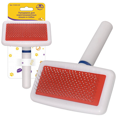 Пуходерка для короткошерстных кошек и собак 13,5*10 см VL40-114