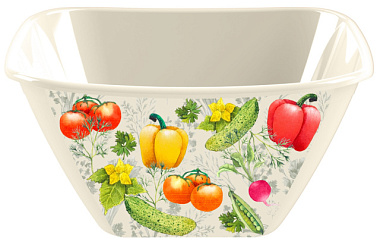 Миска Idiland Bergamo квадратная с декором светло-бежевый 4 л 221129825/01**