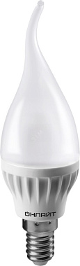 Лампа светодиодная Онлайт Led 8Вт Е14 белый матовая свеча на ветру 61198 OLL-FC37