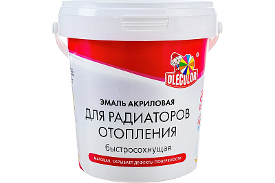 Эмаль Olecolor акриловая для радиаторов отопления матовая 1 кг