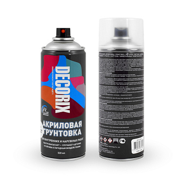 Аэрозоль Decorix грунтовка аэрозольная белая 520 мл 0108-24 DX