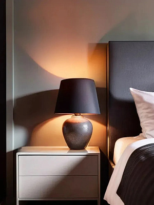 Светильник Lucia Бергамо настольный серый/черный 40W E14 508