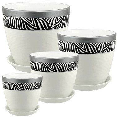 Горшок Сады Аурики Роспись бутон зебра 15 см РС180/2 741175