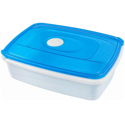 Емкость для СВЧ Plast team Micro Top Box прямоугольная Голубой прозрачный 1,3л PT1544 то*