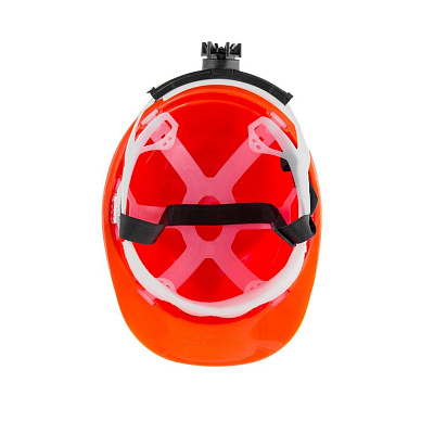 Каска Сибртех защитная с храповым механизмом европласт оранжевая 89108