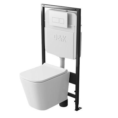 Инсталляция D&K универсал рамная скрытого монтажа для подвесного унитаза 550*100*1190 мм DI8055119
