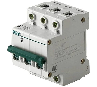 Выключатель Dekraft автоматический 3-полюсный 32А С ВА-101 4.5кА 11081DEK