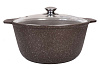 Кастрюля-жаровня Kukmara стекл. крышка АП кофейный мрамор 5 л ЖМК52а