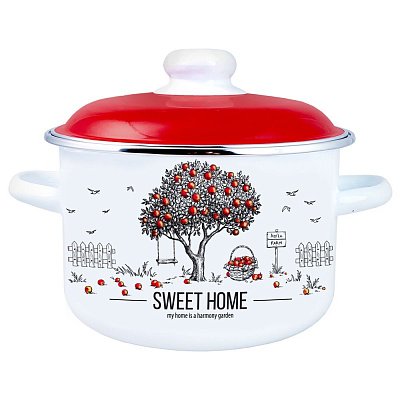 Кастрюля Appetite эмал цил Apple Tree 5,5 л 6RD221M