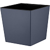 Горшок InGreen London Cube для цветов c дренажной вставкой вулканический серый 11,6 л IG780110026