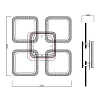 Люстра Schaffner Estero 39205-4+1 LED 110W 56*12 см