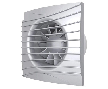 Вентилятор DiCiTi осевой вытяжной с обратным клапаном декорат.D 100 SILENT 4C gray metal