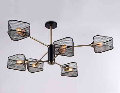 Люстра Ambrella TR80172/6 SB/BK бронза/черный E27/6 max 40W D950*375