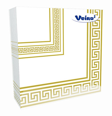 Салфетки Veiro Эллада бумажные 3-х слойные 33*33 см 20 шт в ассорт 33П3/20