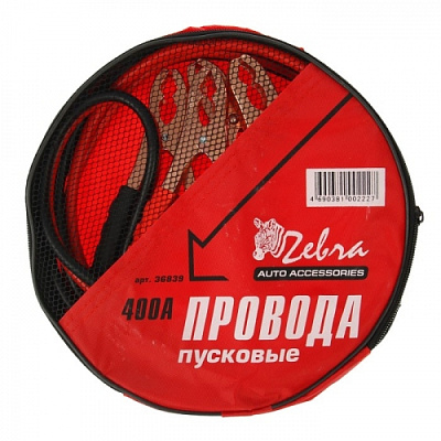 Провода пусковые Zebra 400 А в сумке KA-00058564