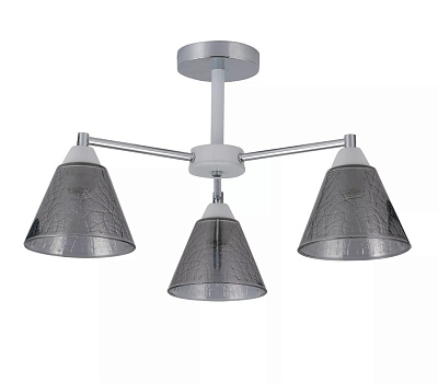 Люстра Schaffner Esistenza 9120-3 WH+CR 3*E27 60W 57*57*31 см