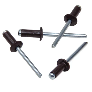 Заклепка Винтаж вытяжная 4,0*10 al\st коричневый 300 шт RAL8017