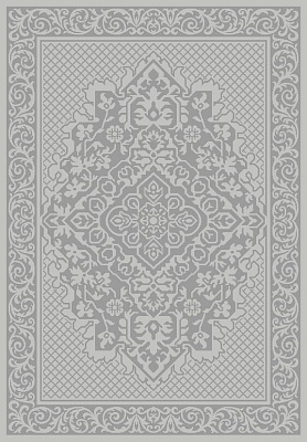 Ковер Grotta 1*2 м 8252A GREY/GREY