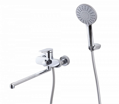 Смеситель D&K Bayern.Fürth для ванны с душем длинный излив хром DA1523301*