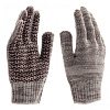 Перчатки СибрТех трикотажные х/б ПВХ-гель усиленные бело-серый меланж 8 нитей 7 класс 68182