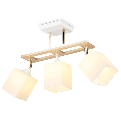 Люстра Ambrella TR9505/3 WH/FGD/FR белый/золото/белый матов. E27/3 max 40W 620*100*290