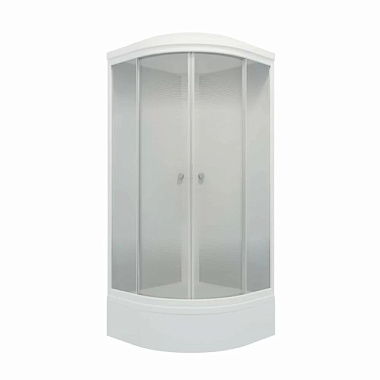 Душевая кабина Тритон Лайт 100*100 см В" 1/4 круга сред.под. Градиент Белый ДН4 7 мест+сифон D50 мм