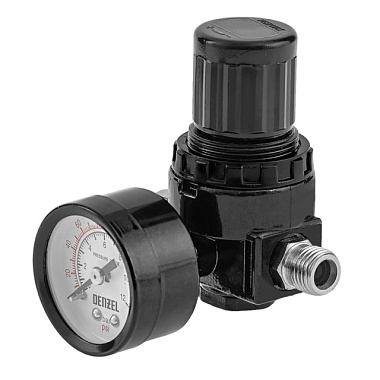 Регулятор давления Denzel с манометром R1500 12 бар 1/4" 57491
