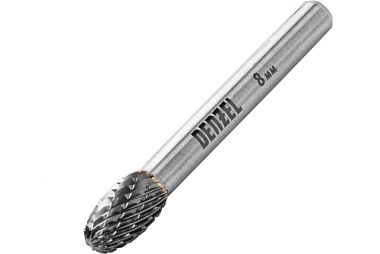 Борфреза Denzel по металлу твердосплавная овальная тип-E 8 мм 72036