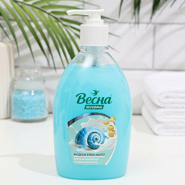 Мыло жидкое Весна Ассорти Морские минералы и соевое молочко 280 г