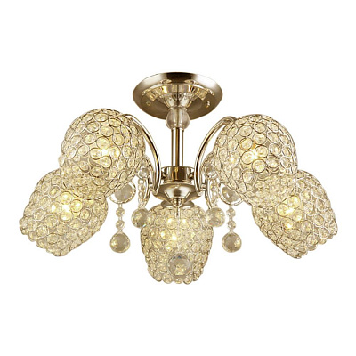 Люстра потолочная Milosh Gold Е27 5*60Вт H340*D545 мм 0415CL-5GD