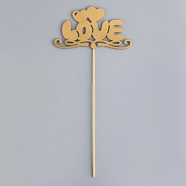 Топпер Дарим Красиво Love/два сердца на подвесе золотой 4795088