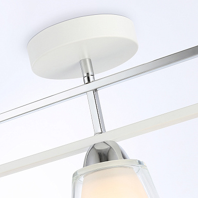 Люстра Ambrella TR303233/3 WH/CH/CL/FR бел/хром/про/бел мат E27*3 max 60W 550*120*250**