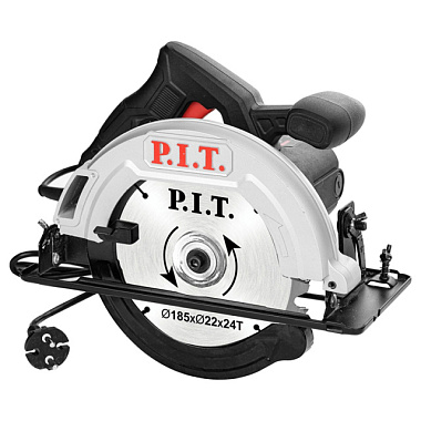 Пила дисковая P.I.T. PKS185-C4 1200 Вт 5500 об/мин пропил 60 мм диск 185 мм 140104