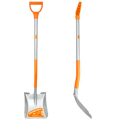 Лопата Центроинструмент Крымская цельнометаллическая совковая с пластиковой ручкой 1616