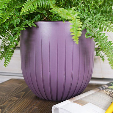 Горшок Live-in-green Альфа пластиковый с вкладкой сливовый 22 см 6 л А22-22