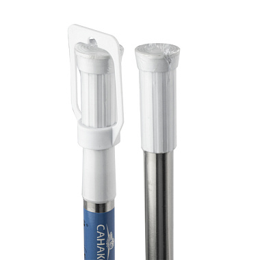 Карниз для ванной Санакс хром нерж.сталь без колец 140*260 см 10025