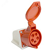 Розетка Stekker силовая стационарная CEE ST-125 3P+PE+N 32А 380В IP44 RST32-125-44 49437