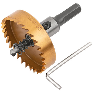 Коронка Fit кольцевая по металлу HSS сталь титановое покрытие 50 мм 36878*