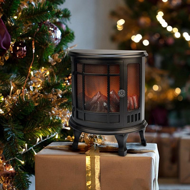 Камин Neon-night Винтаж эффект живого огня черный 28,4*12,7*30 см 511-022