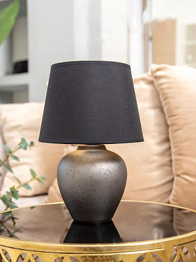 Светильник Lucia Бергамо настольный серый/черный 40W E14 508