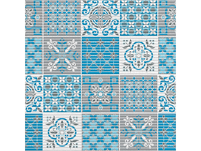 Коврик Вилина для ванной комнаты ПВХ Преображение 0,65*15 м 7089-225PT-turquoise