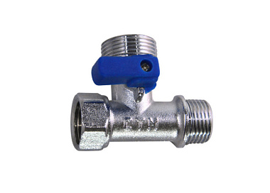 Кран шаровой СТМ для бытовых приборов 1/2"/3/4"/1/2" г/ш/ш флажок никель CA3N1234