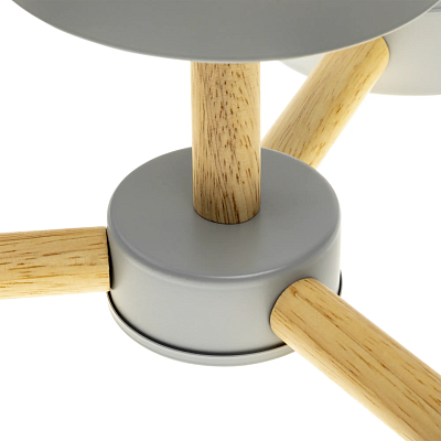 Люстра Ritter Scandia потолочная светод. серый/дерево 3 режима 45Вт 17м² 580*160 мм 51590 0