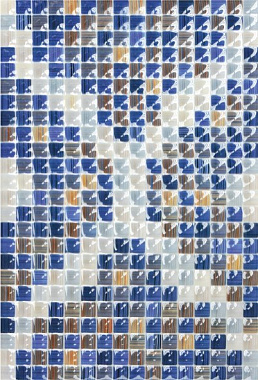 Плитка настенная Керамин Гламур 2 тип 1 27,5*40 см голубой узор з